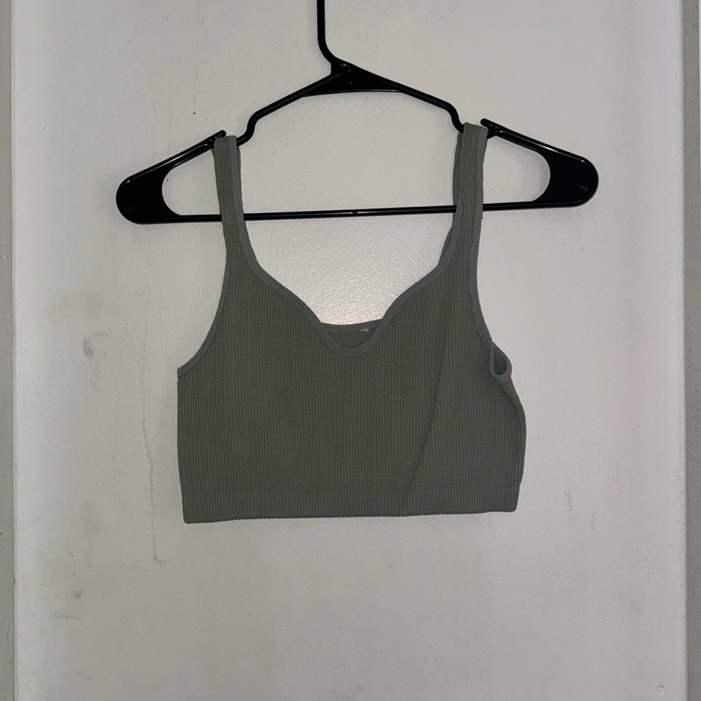 Olive green tank top